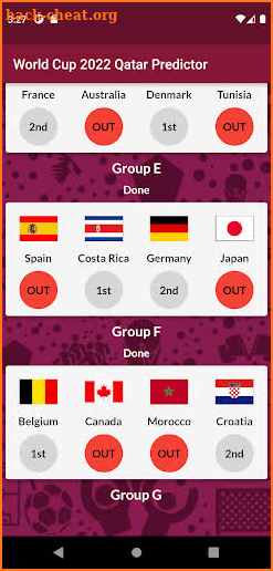 World Cup 2022 Qatar Predictor screenshot