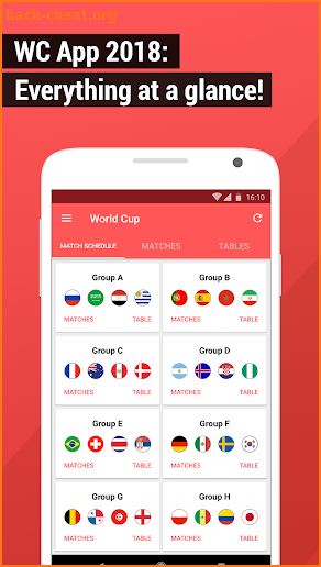 World Cup App 2018 - Live Scores & Fixtures screenshot