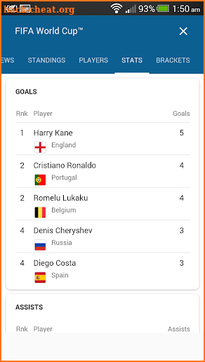 World Cup Live Score screenshot