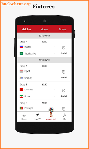 World Cup Live TV & Scores - Russia 2018 screenshot
