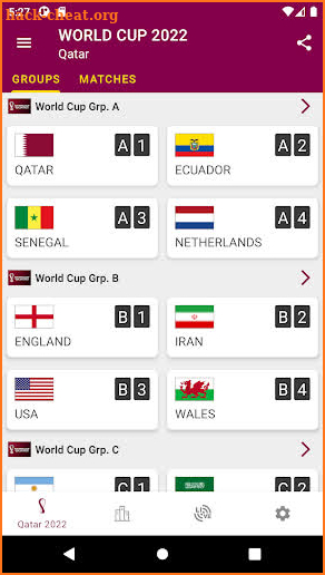 World Cup Qatar 2022 LIVESCORE screenshot