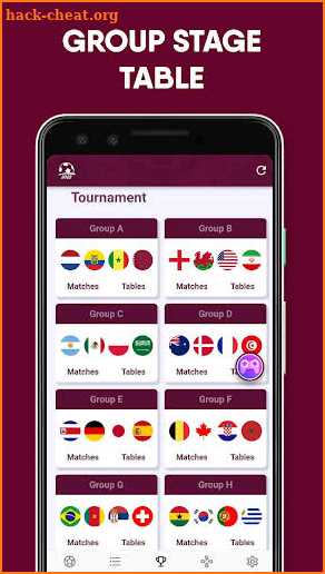 World Cup Qatar Livescore screenshot
