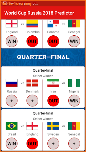 World Cup Russia 2018 Predictor screenshot