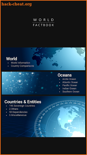 World Factbook plus World Country Comparisons screenshot