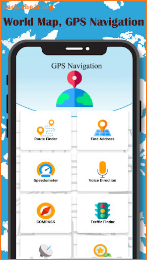 World Map and GPS Navigation screenshot