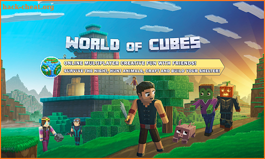 World of Cubes Survival Craft with Skins Export screenshot