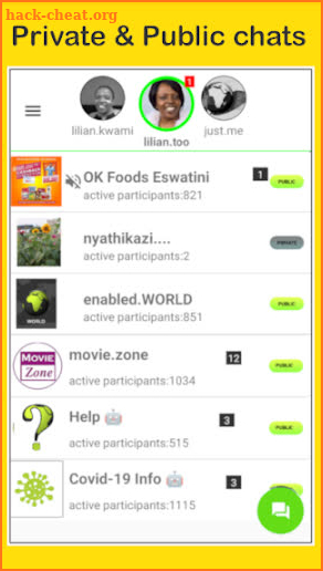 WORLD - private & public chat for free, chatWORLD screenshot