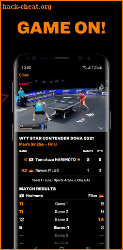 World Table Tennis screenshot