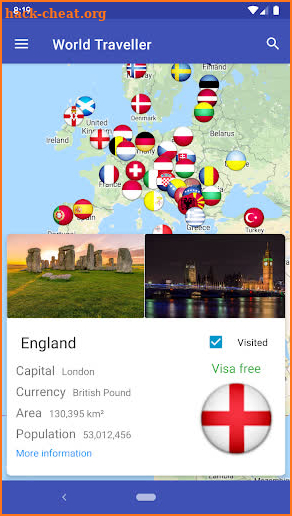 World Traveller - Your Travel Map screenshot