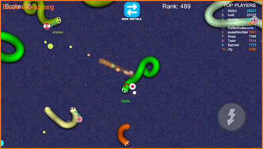 Worms Slither Snake Zone .io screenshot