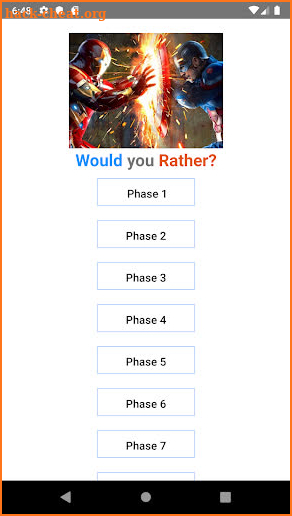 Would you Rather? Avengers screenshot