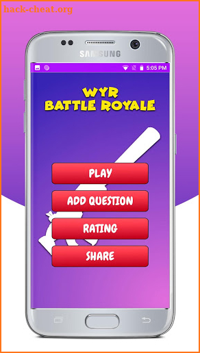 Would you rather Battle Royale Quiz questions screenshot
