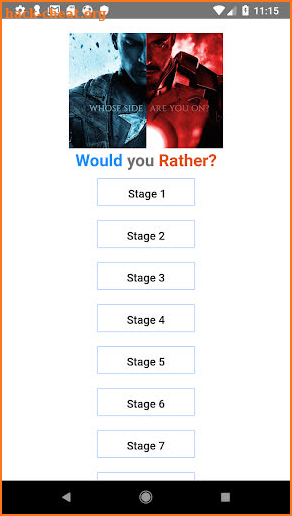 Would You Rather? Endgame Avengers screenshot