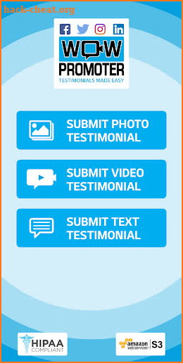 WOW Promoter Video Client Testimonial app screenshot