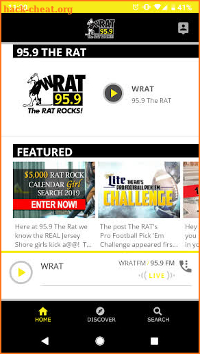 WRAT 95.9 The Rat Player screenshot