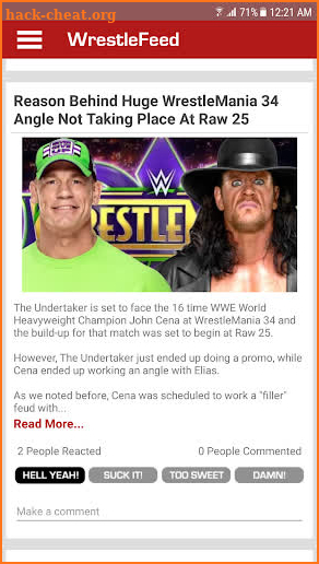 WrestleFeed - Live Wrestling News & Updates screenshot