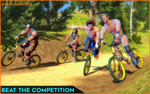 Wrestlers Bike Race Free screenshot