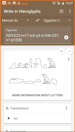 Write in Hieroglyphs: Decypher Hieroglyphics screenshot