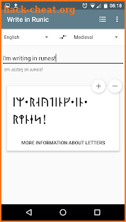 Write in Runic screenshot