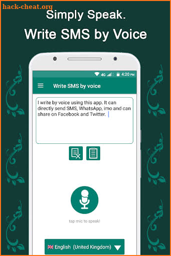 Write SMS by Voice - Voice Typing, Speech to Text screenshot
