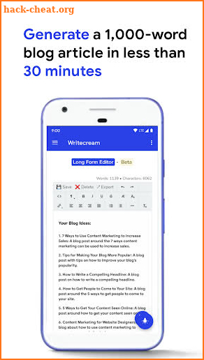 Writecream - AI Content Writer screenshot