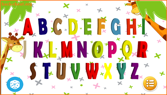 Writing the alphabet screenshot