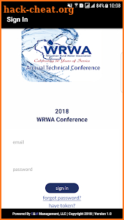 WRWA Conference 2018 screenshot