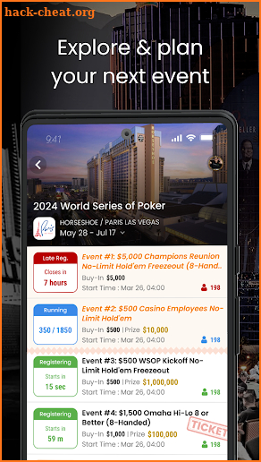 WSOP+ : WSOP Official App screenshot