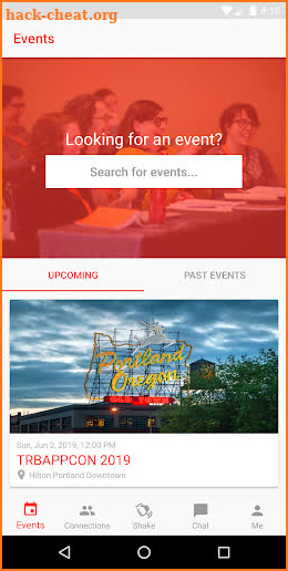 WSP Events screenshot