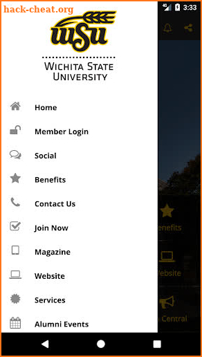 WSU Alumni Association screenshot
