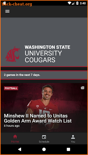 WSU Cougars Gameday App screenshot