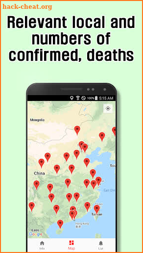 Wuhan CoronaVirus map - 2019-nCoV info screenshot