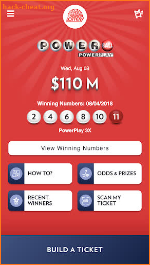 WV Lottery screenshot