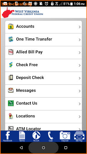 WVFCU Mobile App screenshot