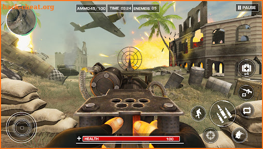 WW2 Gunner- World War Strike - Gun Shooting battle screenshot
