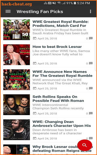 WWE News - WFP screenshot