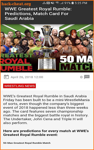 WWE News - WFP screenshot
