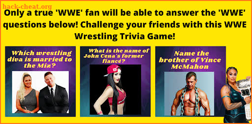 WWE Wrestling Trivia Game screenshot