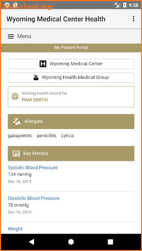 Wyoming Medical Center Health screenshot