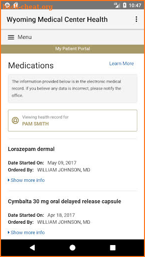 Wyoming Medical Center Health screenshot