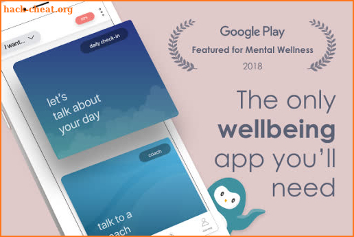 Wysa: stress, depression & anxiety therapy chatbot screenshot
