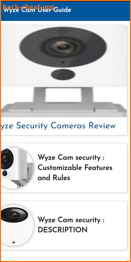 Wyze Cam User Guide screenshot