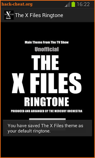 X Files Ringtone unofficial screenshot