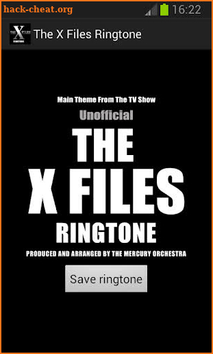 X Files Ringtone unofficial screenshot