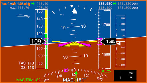 X-Plane Primary Flight Display screenshot