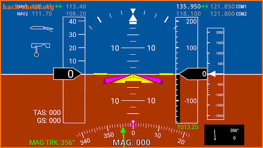 X-Plane Primary Flight Display screenshot