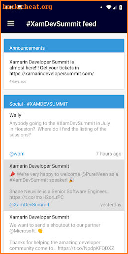 Xamarin Developer Summit screenshot