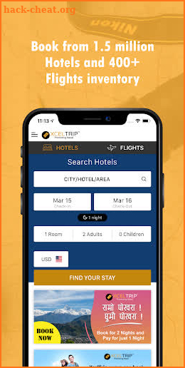 XcelTrip - Best Deals on Hotel & Flight Bookings screenshot
