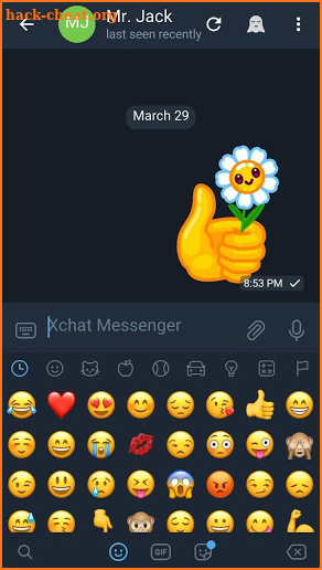 Xchat messenger screenshot