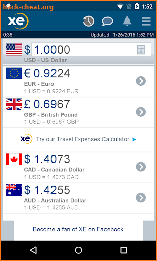 XE Currency screenshot
